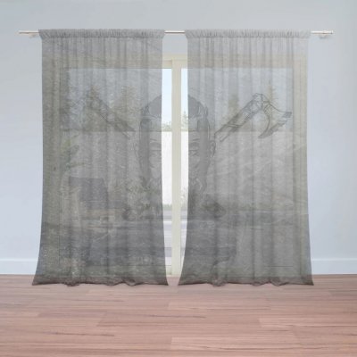 Sablio Záclony Vikingové Stone: 2ks 150x250cm – Hledejceny.cz