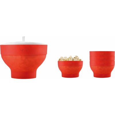 Lékué Výrobník popcornu XL do mikrovlnné trouby + 4 misky 1 ks – Sleviste.cz