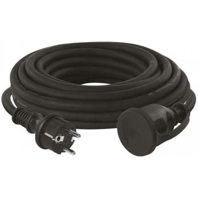 Venkovní prodlužovací kabel 10 m / 1 zásuvka / černý / guma neopren / 230 V / 2,5 mm² – Hledejceny.cz