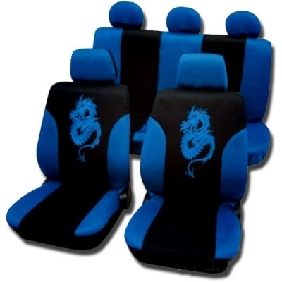 Potahy sedadel pro auto drak modré – Zboží Mobilmania