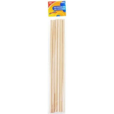 Madrid Papel Import S.L. Tyčky dřevěné přírodní kulaté průměr 0,8cm (6ks) – HobbyKompas.cz
