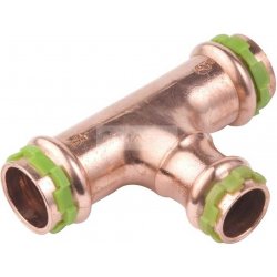 KAN-therm Copper V T-kus Cu lisovací redukovaný SP5130RV pro vodu/topení 15 x 22 x 15 mm