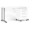 Psací a pracovní stůl Falco Office 80400/35 bílý/stříbrný