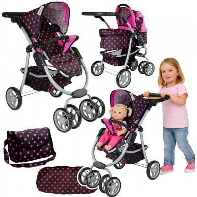 Alice 2v1 s taškou černý s růžovými puntíky – Zboží Dáma