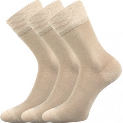 Lonka DELI klasické bambusové antibakteriální ponožky béžová