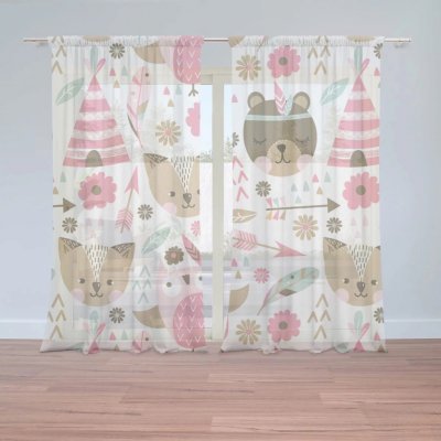 Záclony Lesní zvířátka: 2 ks - 150x250 cm - Sablio – Hledejceny.cz