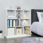 Vasagle Bílá knihovna LBC52WT 97x30x100 cm – Hledejceny.cz
