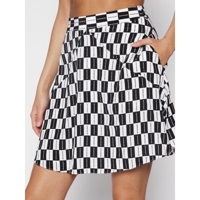 Calvin Klein dámská sukně Checker Board Print Skirt černo-bílá – Hledejceny.cz