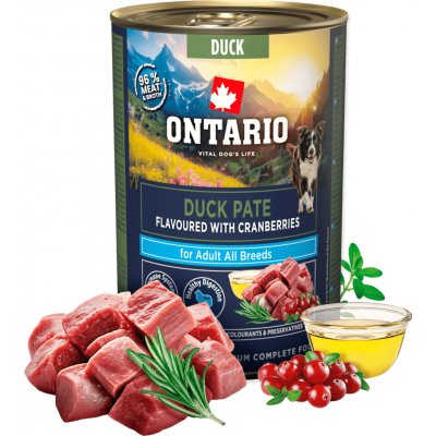 Ontario Adult kachní pate s příchutí brusinek 400 g – Hledejceny.cz