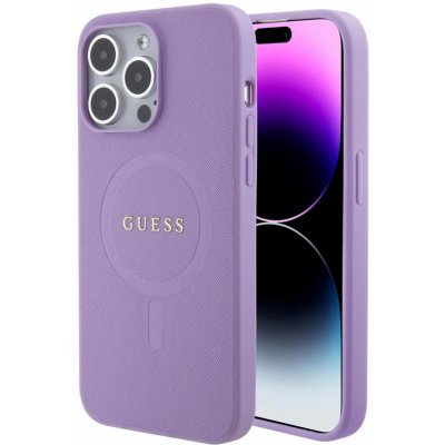 Pouzdro Guess PU Saffiano MagSafe iPhone 15 Pro Max fialové – Zboží Mobilmania