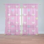 Záclony Srdce na růžové: 2 ks - 150x250 cm - Sablio – Hledejceny.cz