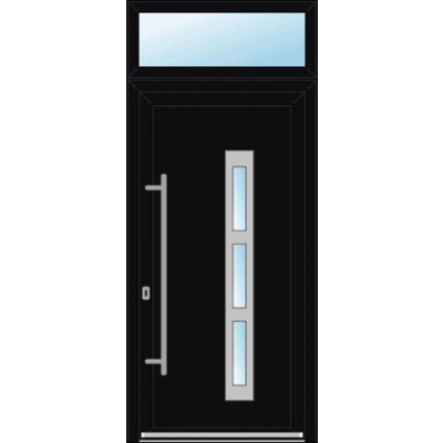 OknaDvereNaMiru.cz Vchodové dveře INOX 1407 + Nadsvětlík bílá 100 x 220 cm – Zboží Mobilmania