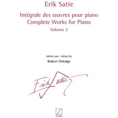 Erik Satie Complete Works For Piano 3 noty na klavír