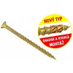 Konstrukční vrut do dřeva KLIMAS 8x100 TORX zápustná hlava TX40 žlutý Zn (50 ks v balení) – Hledejceny.cz