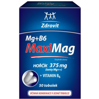 Maximag Magnezium+B6 FORTE 50 tobolek – Hledejceny.cz