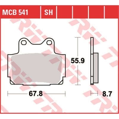 Zadní brzdové destičky TRW / Lucas Yamaha FZS 600 Fazer 1998 - 2003 | Zboží Auto