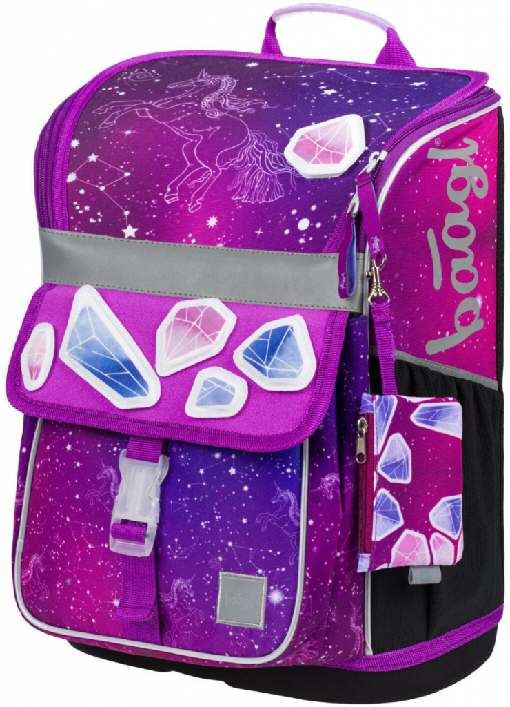 Baagl aktovka Zippy Unicorn Universe A 31349 fialová