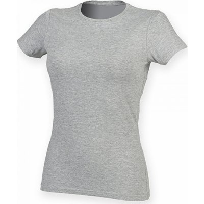 Skin Fit Women Dámské mírně prodloužené strečové triko šedá melír
