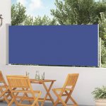 vidaXL Zatahovací boční markýza/zástěna na terasu 120 x 500 cm modrá – Sleviste.cz