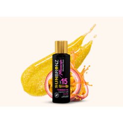 VIVACO Sun Bronz opalovací olej OF15 s třpytivým efektem, Maracuja, 100 ml