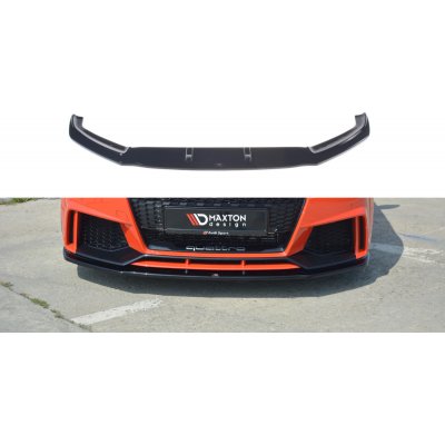 Maxton Design spoiler pod přední nárazník ver.1 pro Audi TT RS 8S, černý lesklý plast ABS