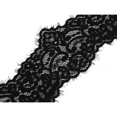 Prima-obchod Francouzská elastická krajka šíře 90 mm, barva 2 černá – Sleviste.cz