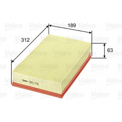 Vzduchový filtr VALEO 585178 – Hledejceny.cz