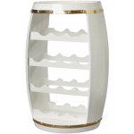 Interior DE Vinotéka Bodega WHITE 60 cm masiv borovice VIN43563 – Zboží Mobilmania