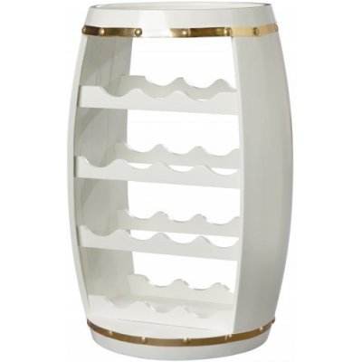 Interior DE Vinotéka Bodega WHITE 60 cm masiv borovice VIN43563 – Zboží Mobilmania