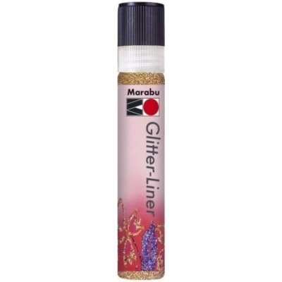 Marabu Textilní liner glitter, 25 ml červenozlatý