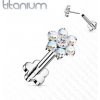 Piercing Šperky4U Push In piercing do brady ucha titan TIT1192-AB