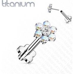 Šperky4U Push In piercing do brady ucha titan TIT1192-AB