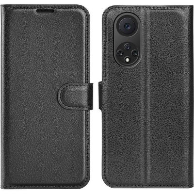 Litchi PU kožené peněženkové pouzdro na mobil Huawei Nova 9/Honor 50 - černé – Sleviste.cz