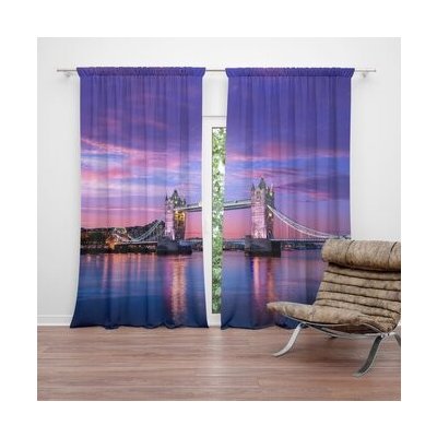 Sablio Závěs Londýn Tower Bridge: 2ks 140x250cm – Hledejceny.cz