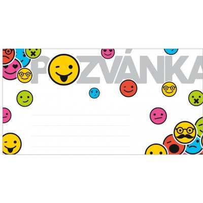 pozvánka 190x100mm P013 Smajlíci – Zbozi.Blesk.cz