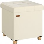 Casaria Mini taburet / stolička s úložným prostorem na nožičkách, béžový, 42 x 38 x 38 cm 109922 – Zboží Dáma