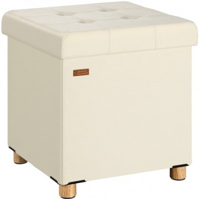 Casaria Mini taburet / stolička s úložným prostorem na nožičkách, béžový, 42 x 38 x 38 cm 109922 – Zboží Dáma