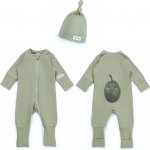 Moniel overal čepice souprava do porodnice pro novorozence Olive olivová – Zboží Mobilmania