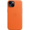 Pouzdro a kryt na mobilní telefon Apple Pouzdro Kožené s MagSafe iPhone 14 - oranžové