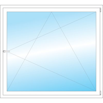 OKNA HNED Plastové okno 147x133 cm bílé otevíravé a sklopné pravé – Hledejceny.cz