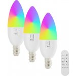 Immax NEO LITE SMART sada 3x žárovka LED E14 6W RGB+CCT, stmívatelná, Wi-Fi, Beacon, DO, TUYA 07716CDO – Zboží Živě