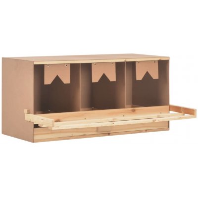 vidaXL Snáškové hnízdo 3 boxy masivní borovice 96 x 40 x 45 cm – Zbozi.Blesk.cz