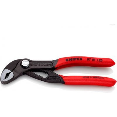 87 01 125 Kleště siko instalatérské Cobra KNIPEX na vodní čerpadla, délka 125mm, jemné nastavení, plochy čelistí kalené zuby – Zboží Mobilmania