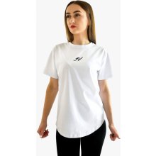 KLOMIO Dámské fitness tričko oversize bílé