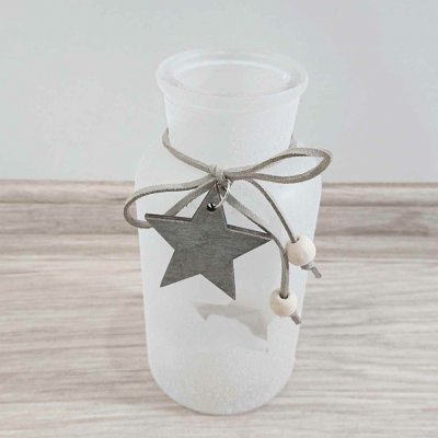 Clayre & Eef Dekorativní lahvička s hvězdou 17 x 8 cm – Hledejceny.cz