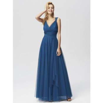Ever Pretty luxusní dlouhé šaty 7303 modrá