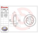 Brzdový buben BREMBO 14.D631.10