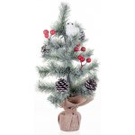 MagicHome Stromček Vianoce ozdobený prírodný 36 cm – Hledejceny.cz