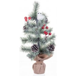 MagicHome Stromček Vianoce ozdobený prírodný 36 cm