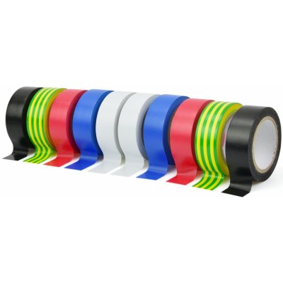 Izolační páska barevná 19mm x 0,13mm x 5m, 10ks, Geko G01382 – Zbozi.Blesk.cz